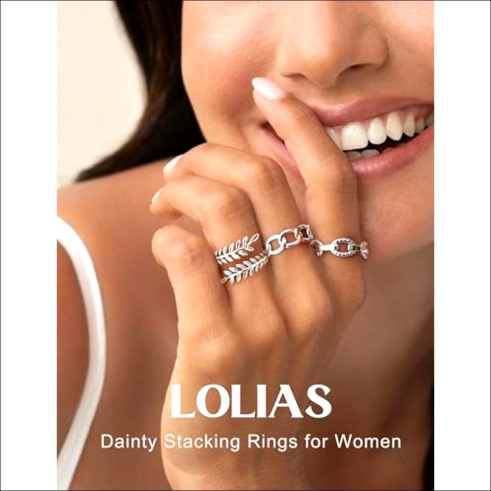 Stainless Steel Stackable Rings Set Adjustable No… - image 3